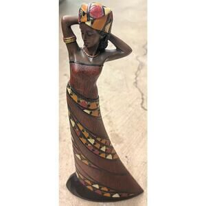Vintage 1999 Enesco Parastone Mahogany Princess Statuette Inspired #677302